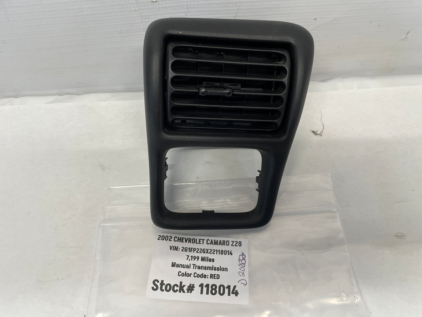 2002 Chevy Camaro Z28 LH Driver Ebony Black Dash Vent OEM - Day's Parts Yard