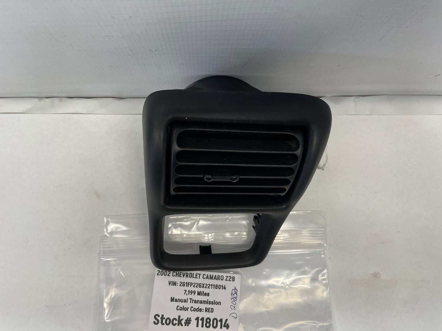 2002 Chevy Camaro Z28 LH Driver Ebony Black Dash Vent OEM - Day's Parts Yard