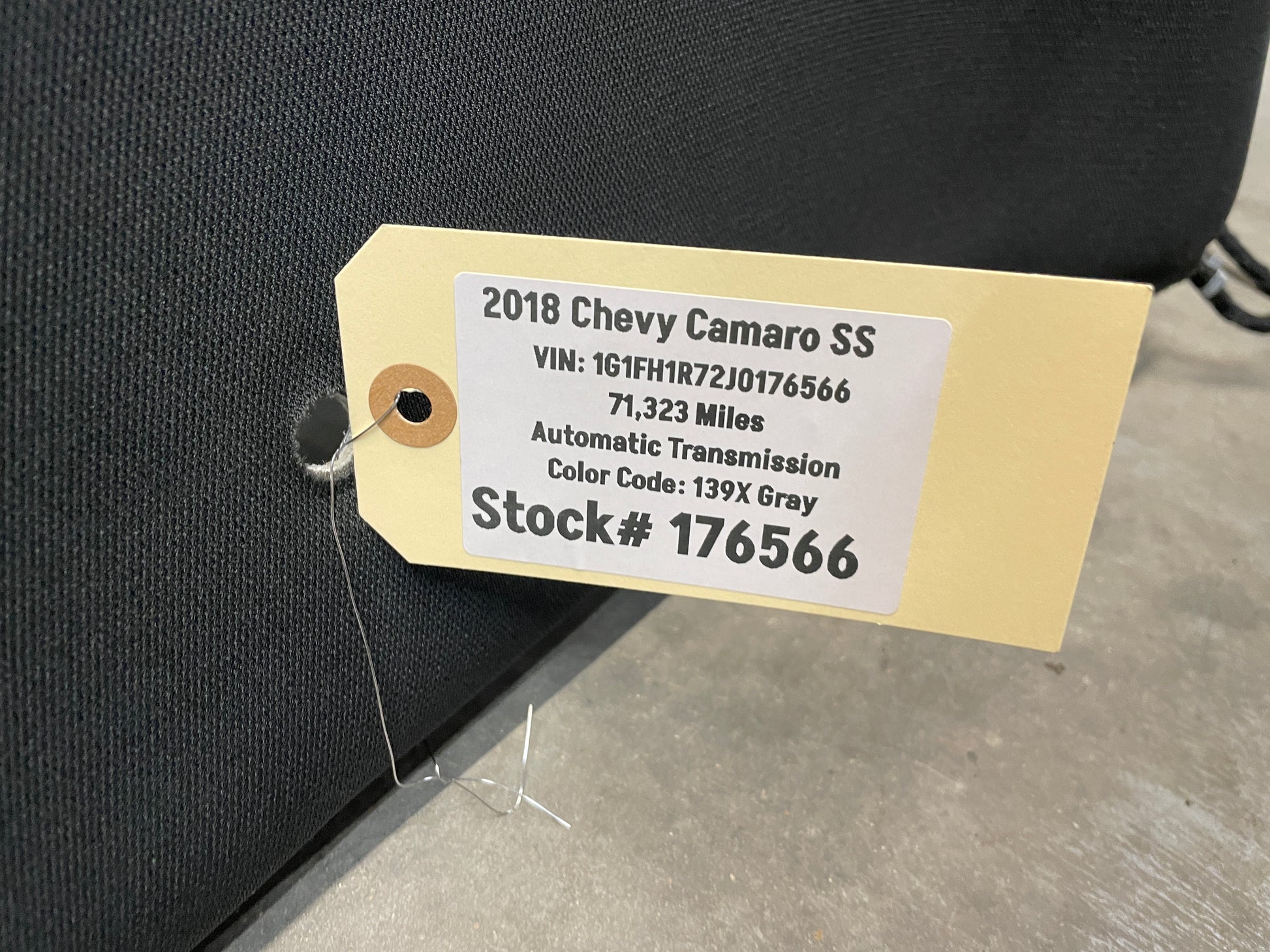 2018 Chevy Camaro SS Headliner Head Liner Ebony Black Trim Panel OEM - Day's Parts Yard