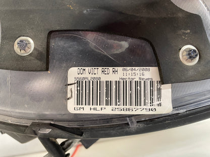 2008 Chevy C6 Corvette RH Passenger Headlight Head Light Lamp OEM