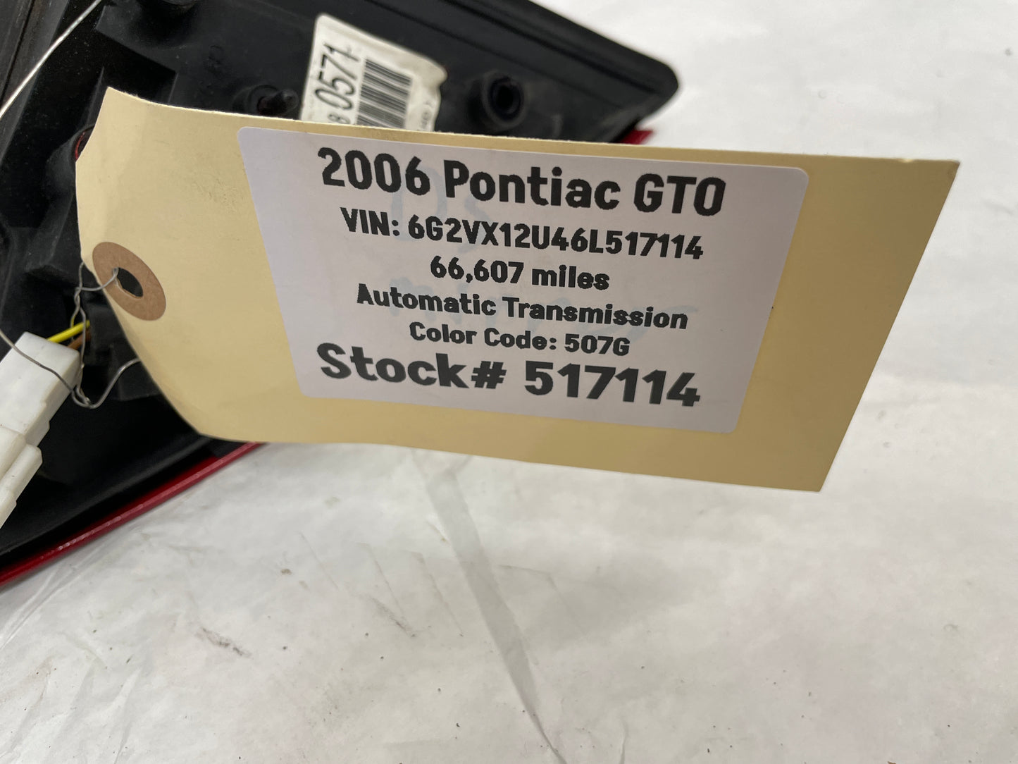 2006 Pontiac GTO LH Driver Exterior Out Side Mirror OEM