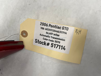 2006 Pontiac GTO RH Passenger Exterior Out Side Mirror OEM