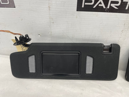 2018 Chevy Camaro SS RH & LH Sun Visors Sunvisors Sun Shades w/ Clips OEM - Day's Parts Yard
