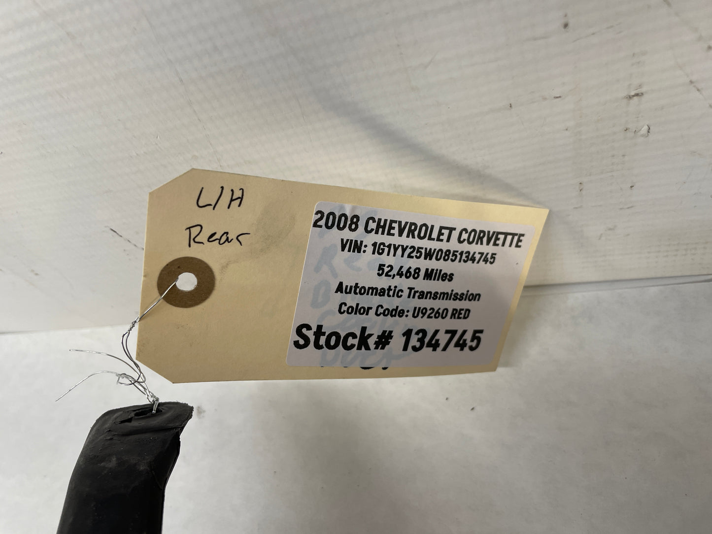 2008 Chevy C6 Corvette LH Driver Rear Brake Cooling Duct OEM