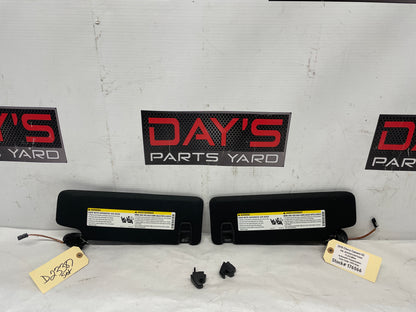 2018 Chevy Camaro SS RH & LH Sun Visors Sunvisors Sun Shades w/ Clips OEM - Day's Parts Yard