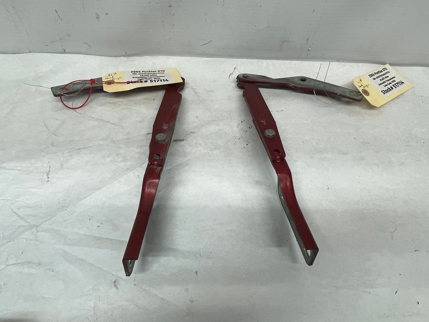 2006 Pontiac GTO RH & LH Hood Hinges Set OEM