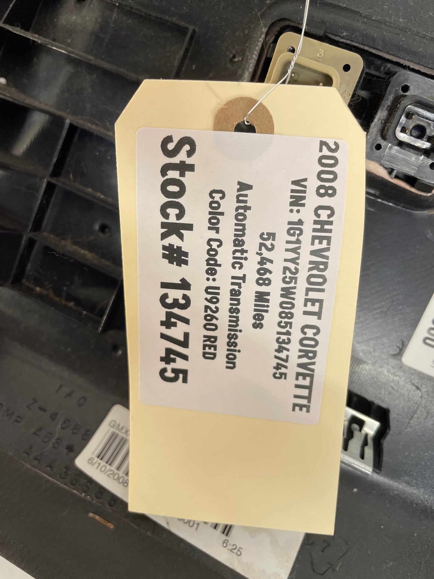 2008 Chevy C6 Corvette LH Lower Dash Knee Bolster Trim Panel OEM