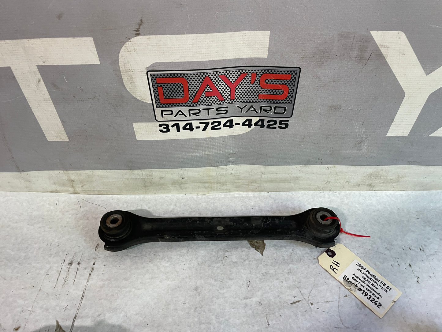 2009 Pontiac G8 GT Rear RH Passenger Suspension Trailing Control Arm OEM - Day's Parts Yard