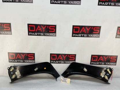 2008 Chevy C6 Corvette RH & LH Interior Lower B Lock Pillar Trim Molding OEM