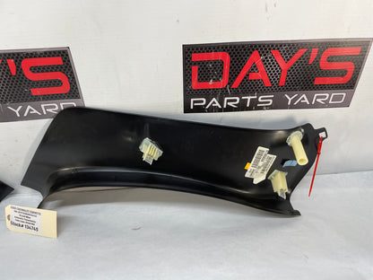 2008 Chevy C6 Corvette RH & LH Interior Lower B Lock Pillar Trim Molding OEM