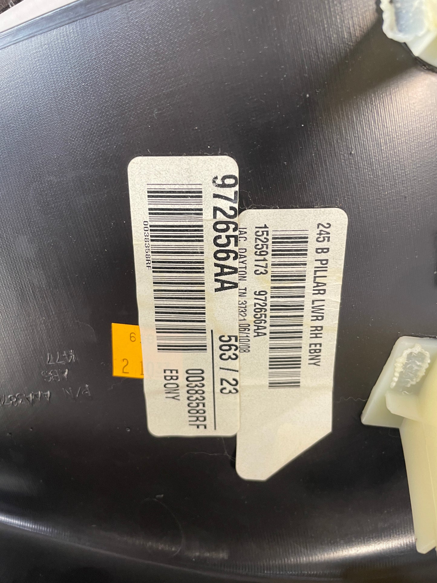 2008 Chevy C6 Corvette RH & LH Interior Lower B Lock Pillar Trim Molding OEM