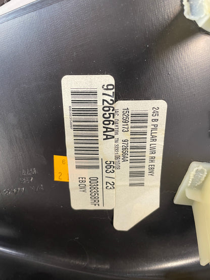 2008 Chevy C6 Corvette RH & LH Interior Lower B Lock Pillar Trim Molding OEM