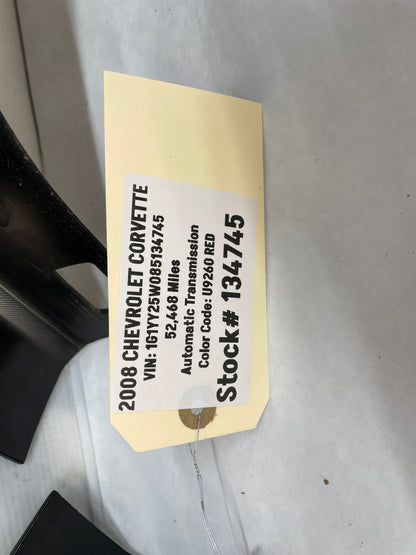 2008 Chevy C6 Corvette RH & LH Interior Lower B Lock Pillar Trim Molding OEM