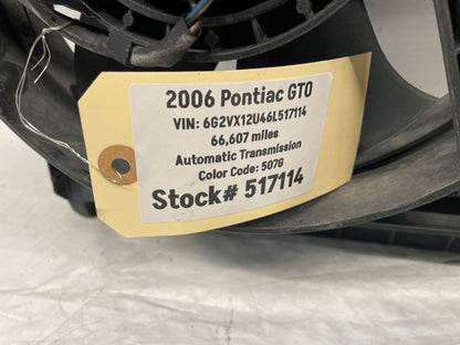 2006 Pontiac GTO Dual Radiator Electric Cooling Fans Shroud Assembly OEM