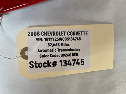 2008 Chevy C6 Corvette Gas Fuel Tank Filler Door Lid Cover Red OEM