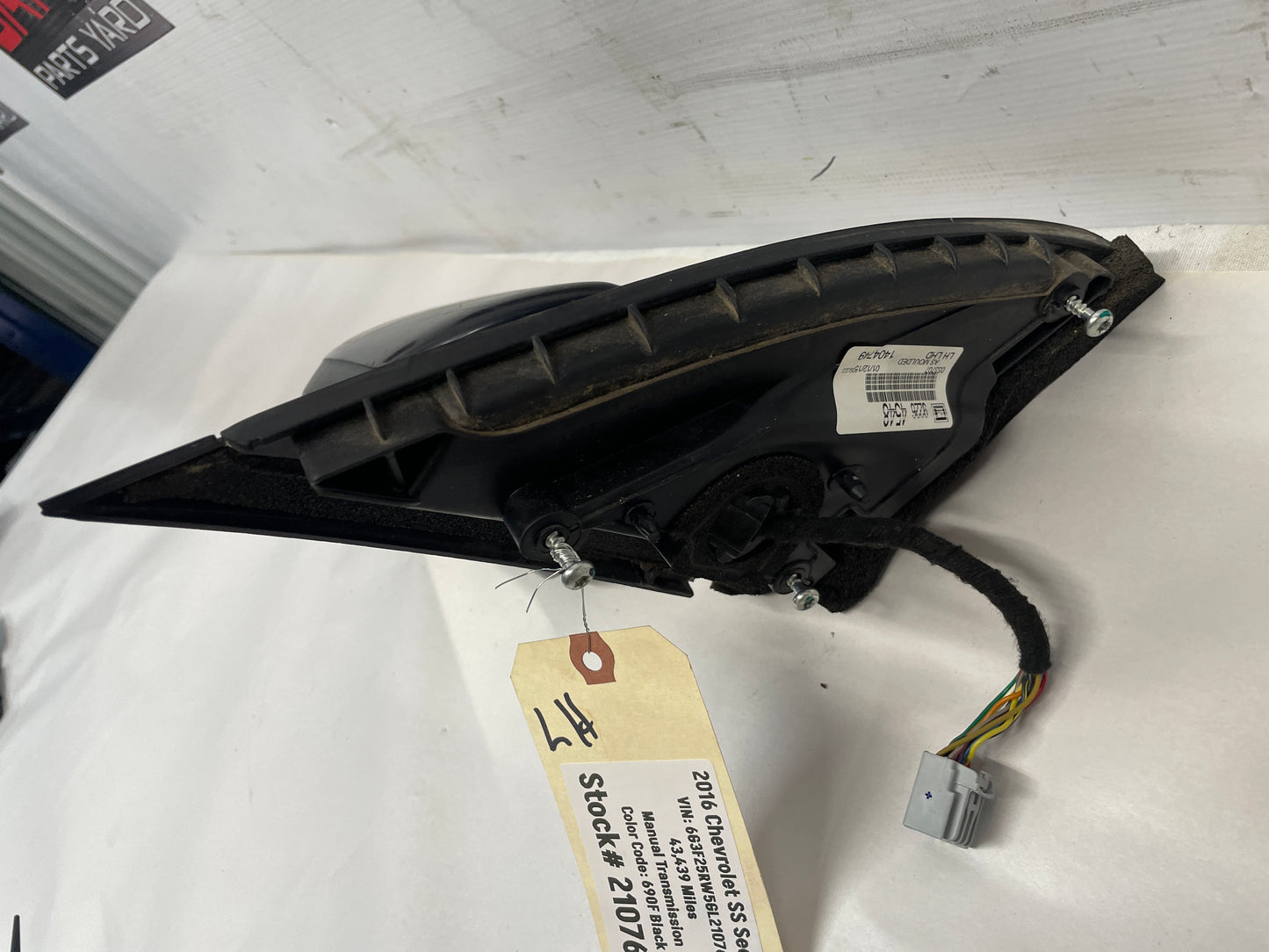 2017 Chevy SS Sedan LH Driver Exterior Side Mirror OEM - Day's Parts Yard