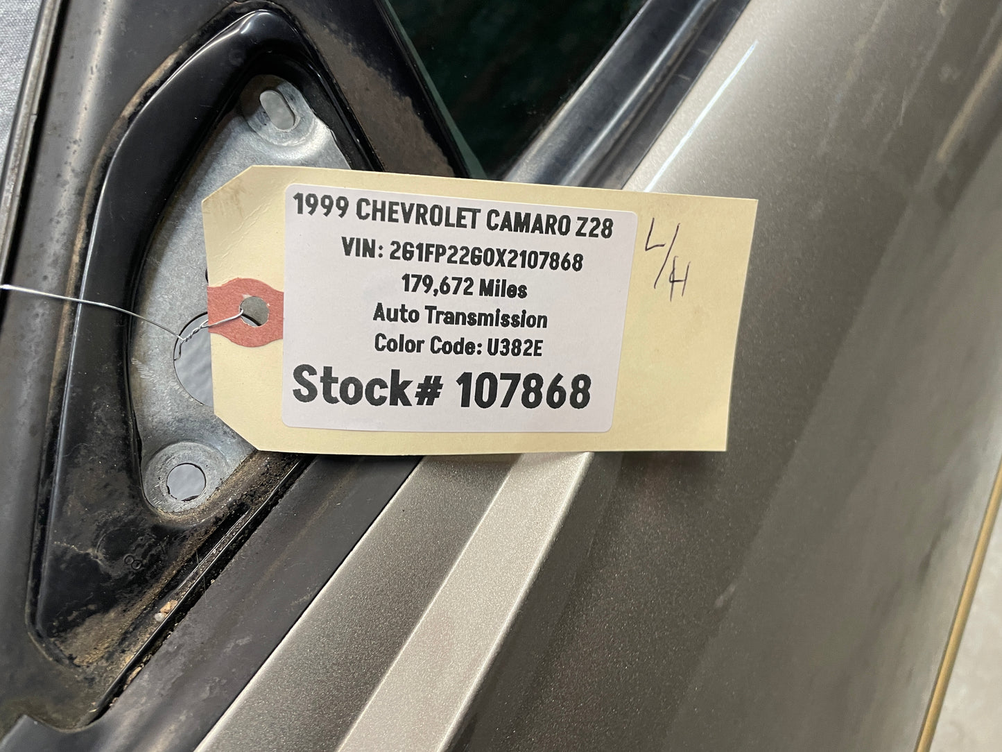 1999 Chevy Camaro Z28 LH Driver Exterior Door OEM