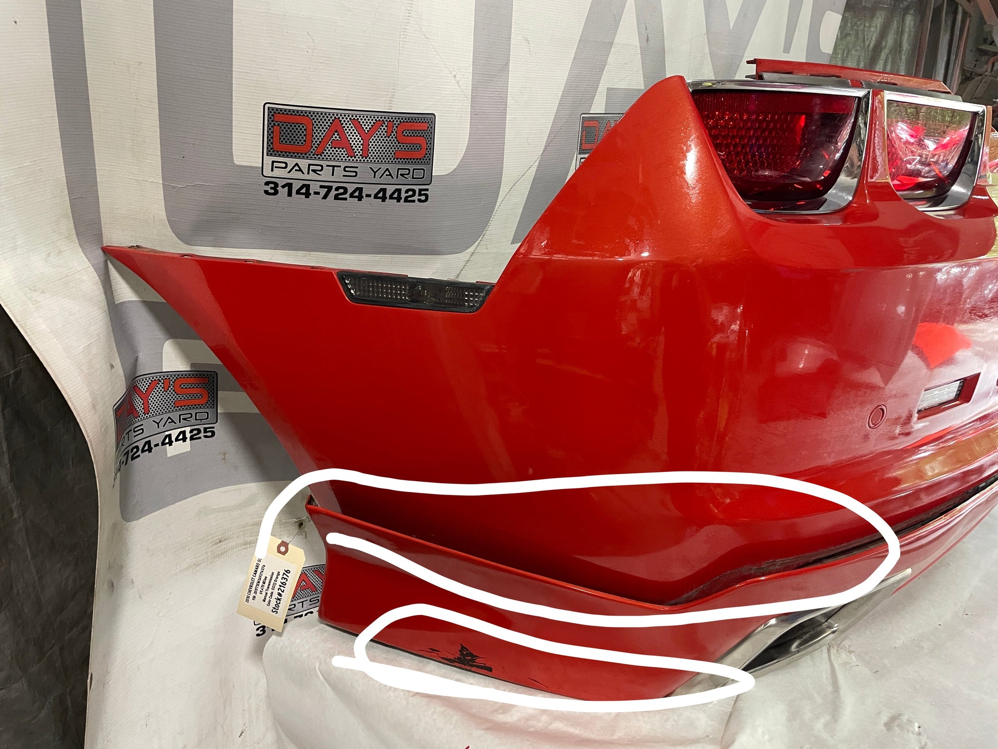 2010 Chevy Camaro SS Complete Rear Bumper Cover GFX Diffuser Valence OEM - Day's Parts Yard