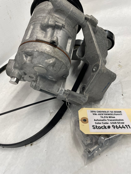 2014 Chevy SS Sedan AC A/C Air Conditioner Compressor w/ Bracket OEM - Day's Parts Yard