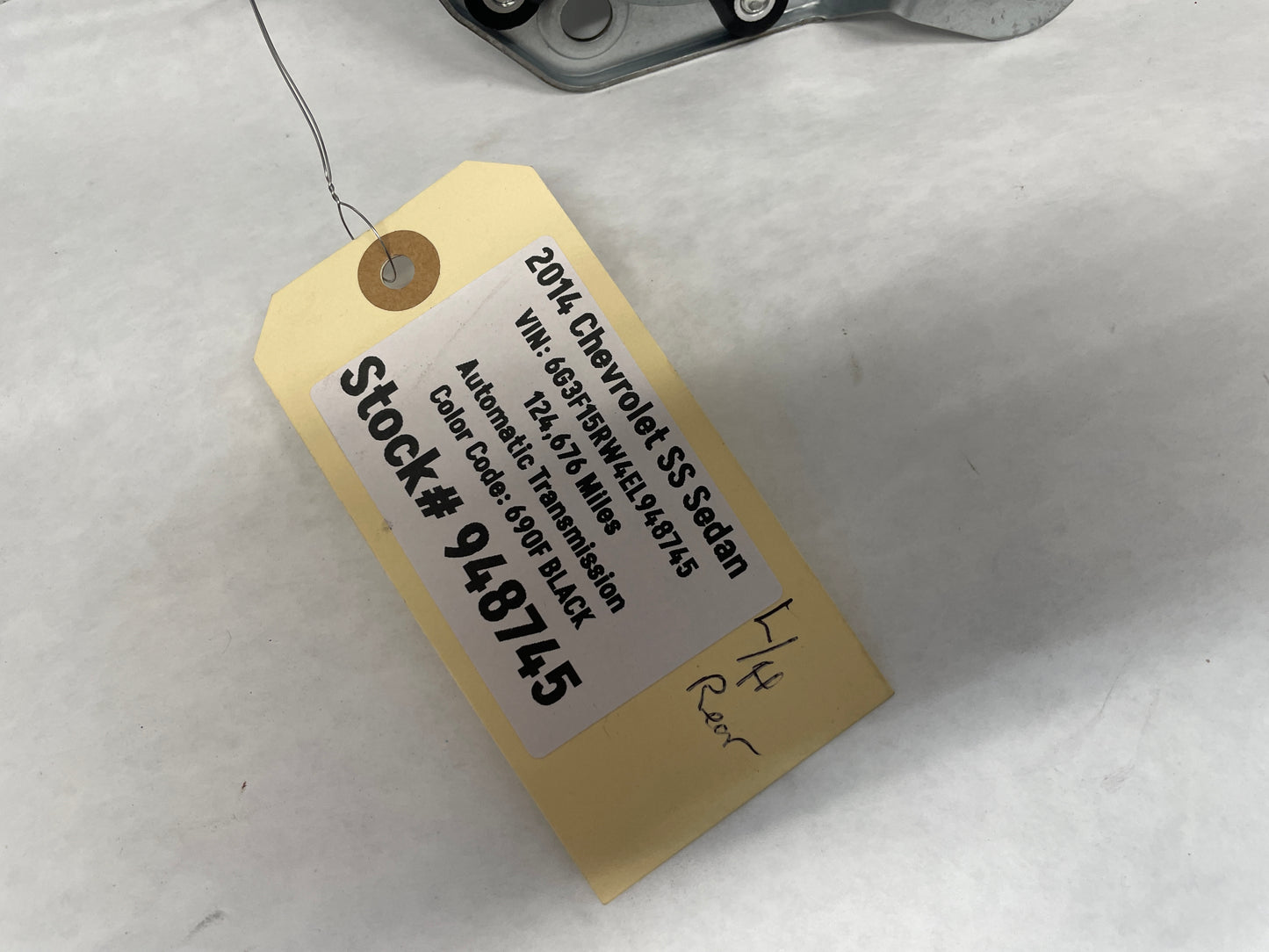 2014 Chevy SS Sedan LH Driver Rear Window Regulator Motor