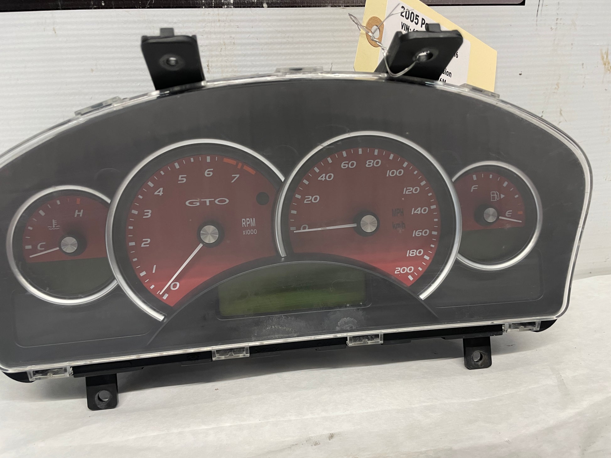 2005 Pontiac GTO Red Gauge Cluster Speedometer OEM - Day's Parts Yard