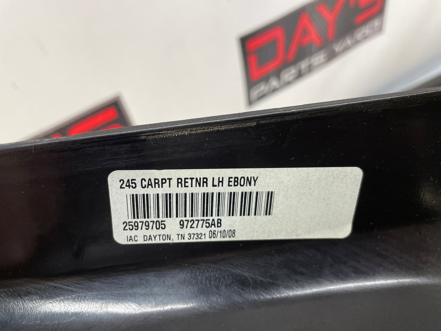 2008 Chevy C6 Corvette RH & LH Interior Carpet Retainer Sill Scuff Trim Cover Kick Panel OEM