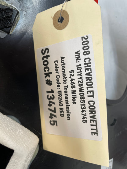 2008 Chevy C6 Corvette RH Passenger Rear Interior Quarter Trim Panel OEM