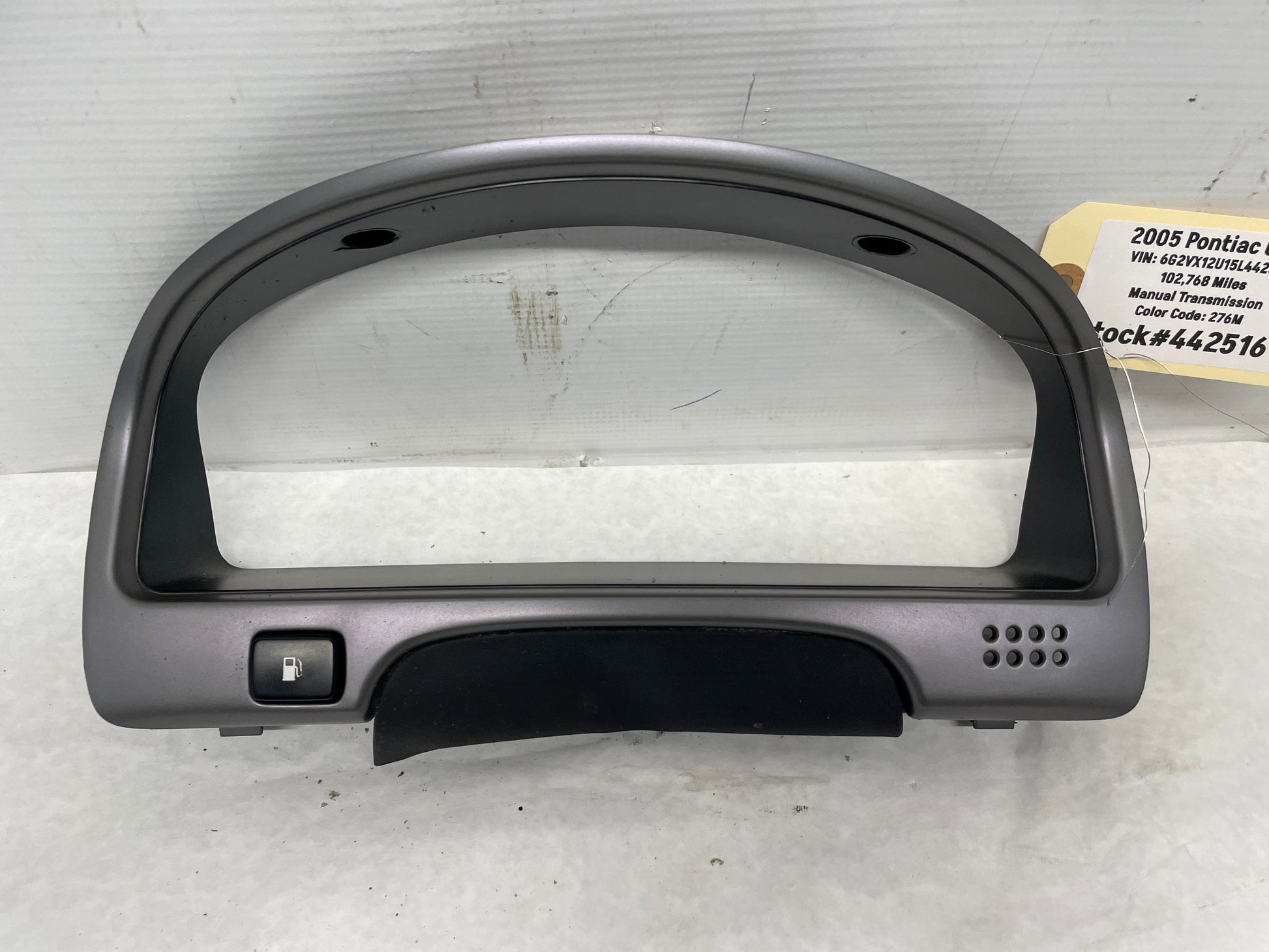 2005 Pontiac GTO Speedometer Gauge Cluster Bezel Trim Panel OEM - Day's Parts Yard