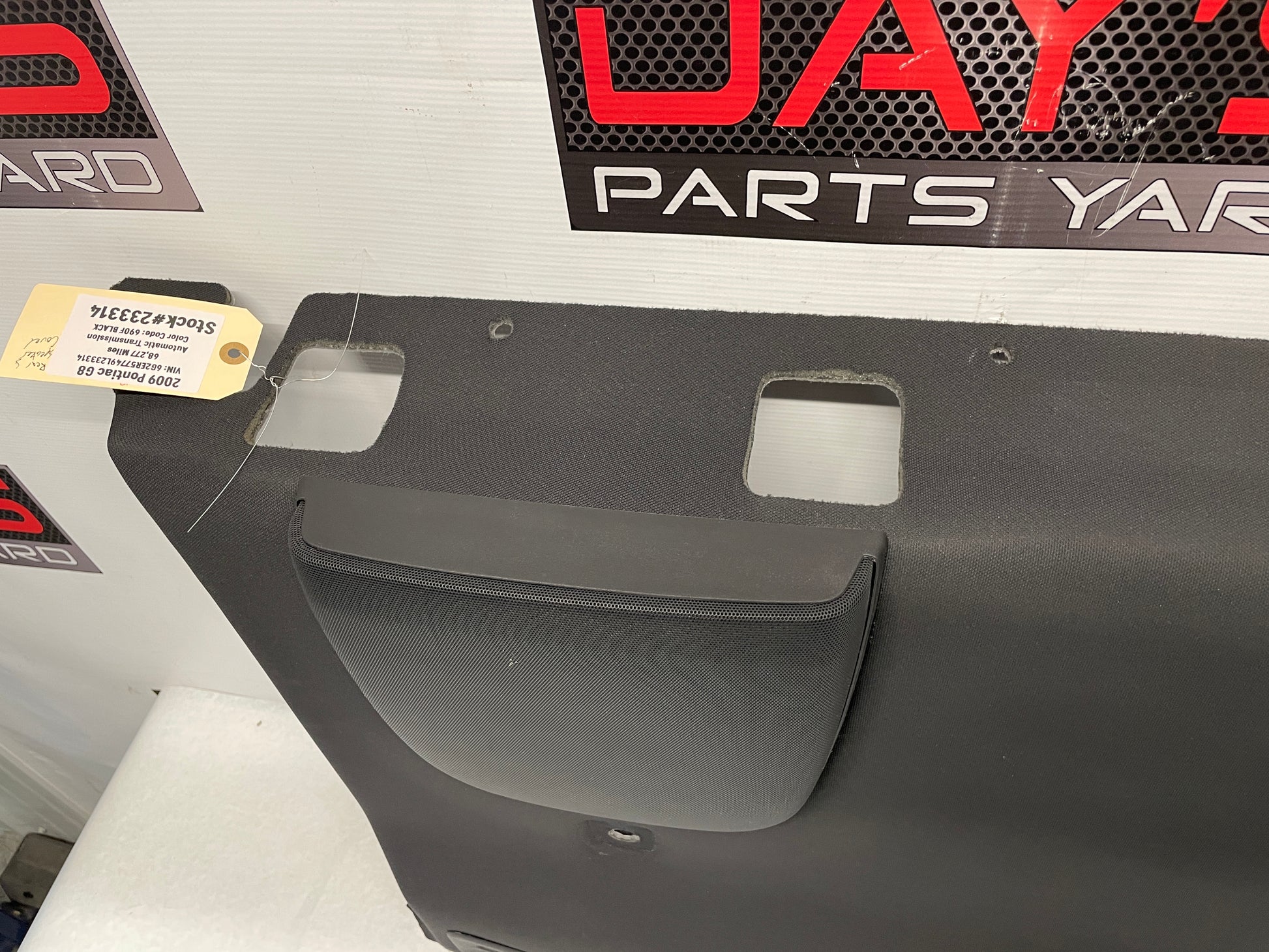 2009 Pontiac G8 Rear Package Shelf Deck Tray Trim OEM - Day's Parts Yard