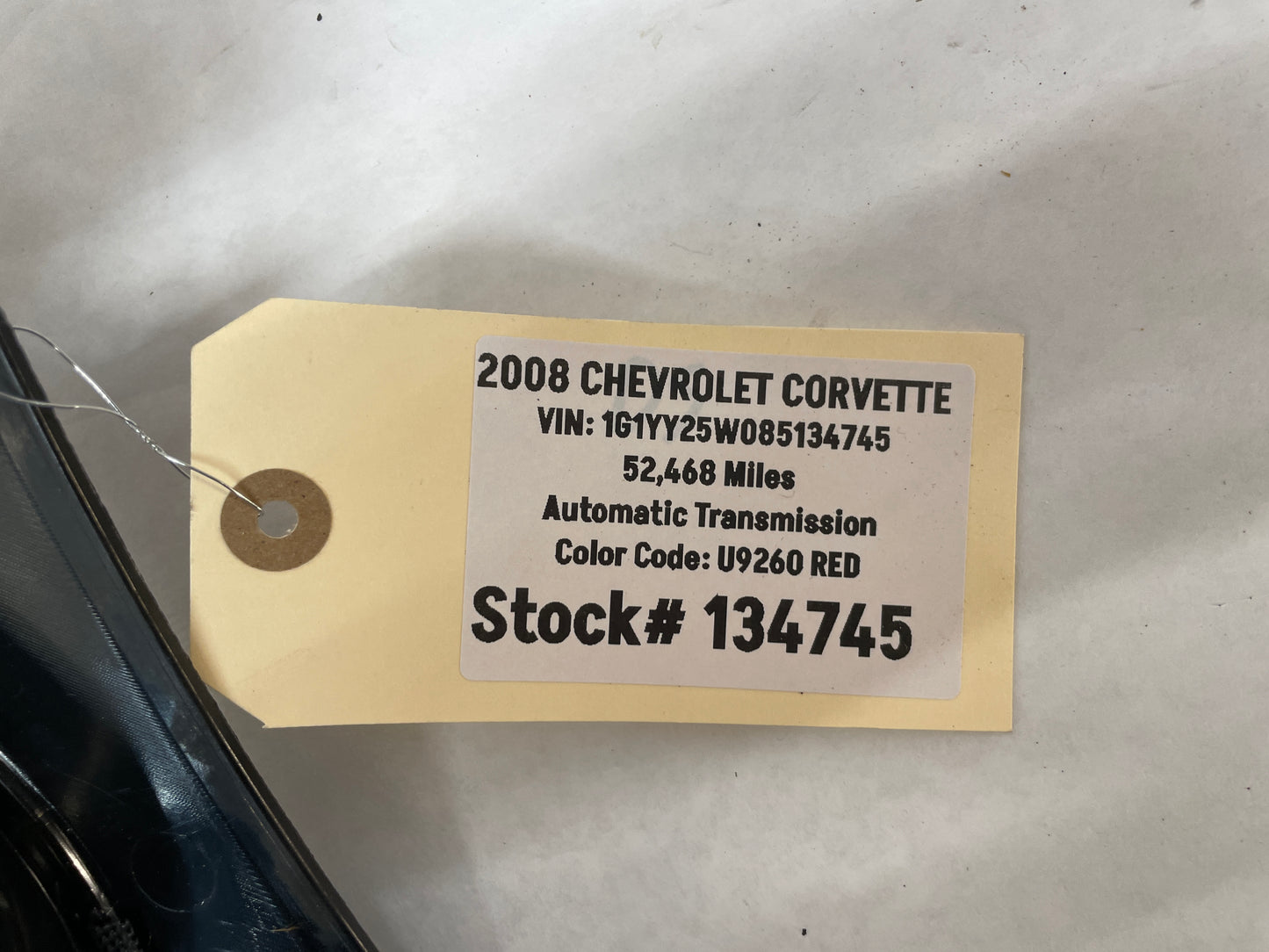 2008 Chevy C6 Corvette LH Driver Rear Interior Quarter Trim Panel OEM