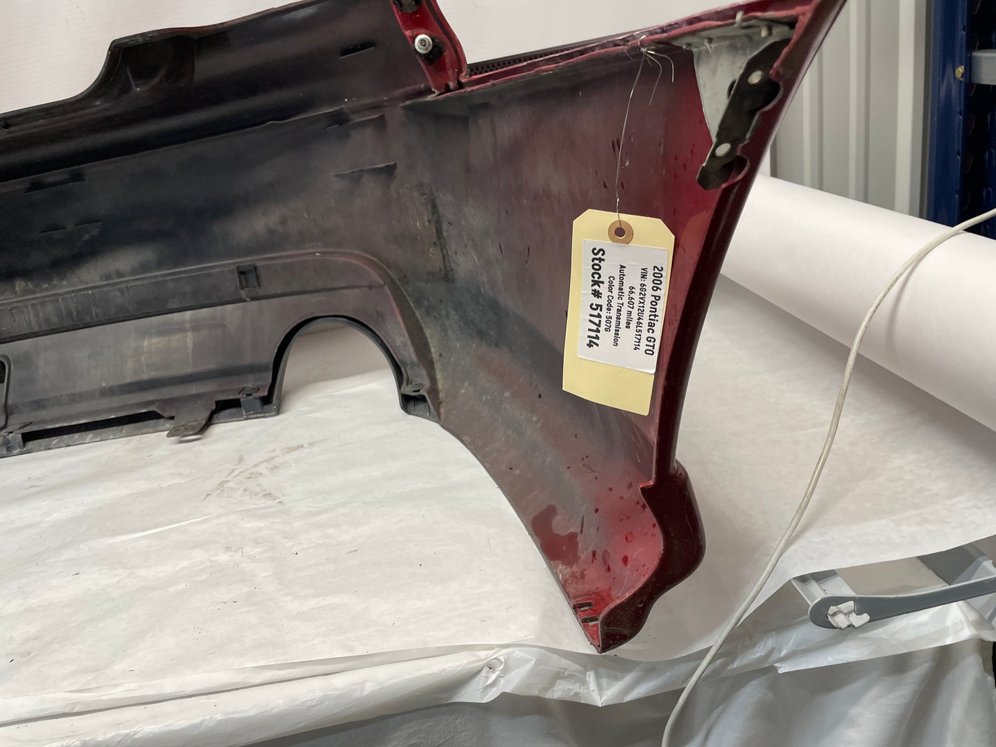 2006 Pontiac GTO Rear Bumper Cover w/ Lower Insert Valance Diffuser Panel OEM