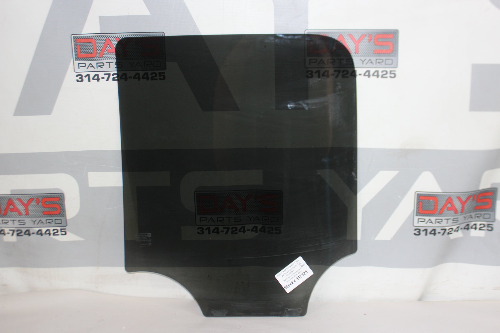 2018 Chevy Silverado C1500 Rear LH Driver Door Window Glass OEM - Day's Parts Yard