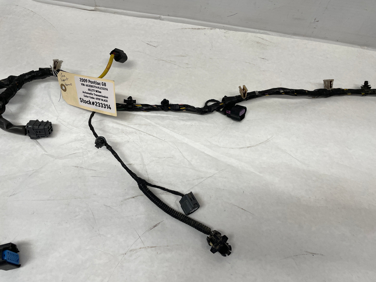 2009 Pontiac G8 Radiator Core Support Head Light Lamp Wiring Wire Harness OEM - Day's Parts Yard