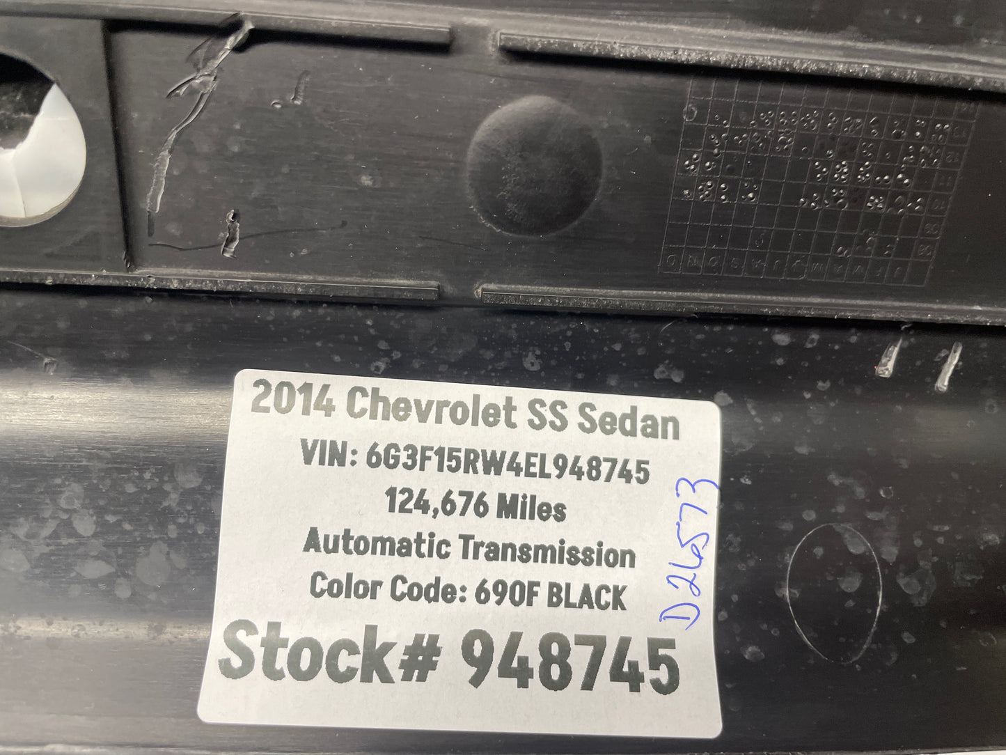 2014 Chevy SS Sedan LH Driver Front Door Scuff Sill Plate Panel OEM