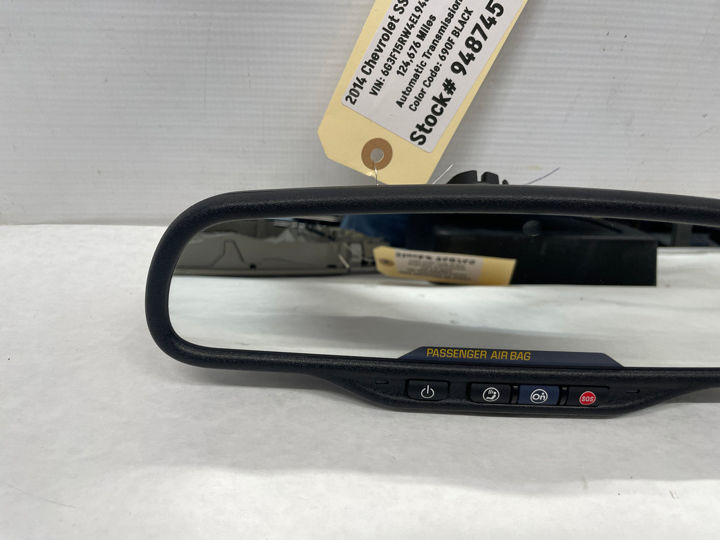 2014 Chevy SS Sedan Rear View Rearview Mirror Auto Dimming & OnStar OEM