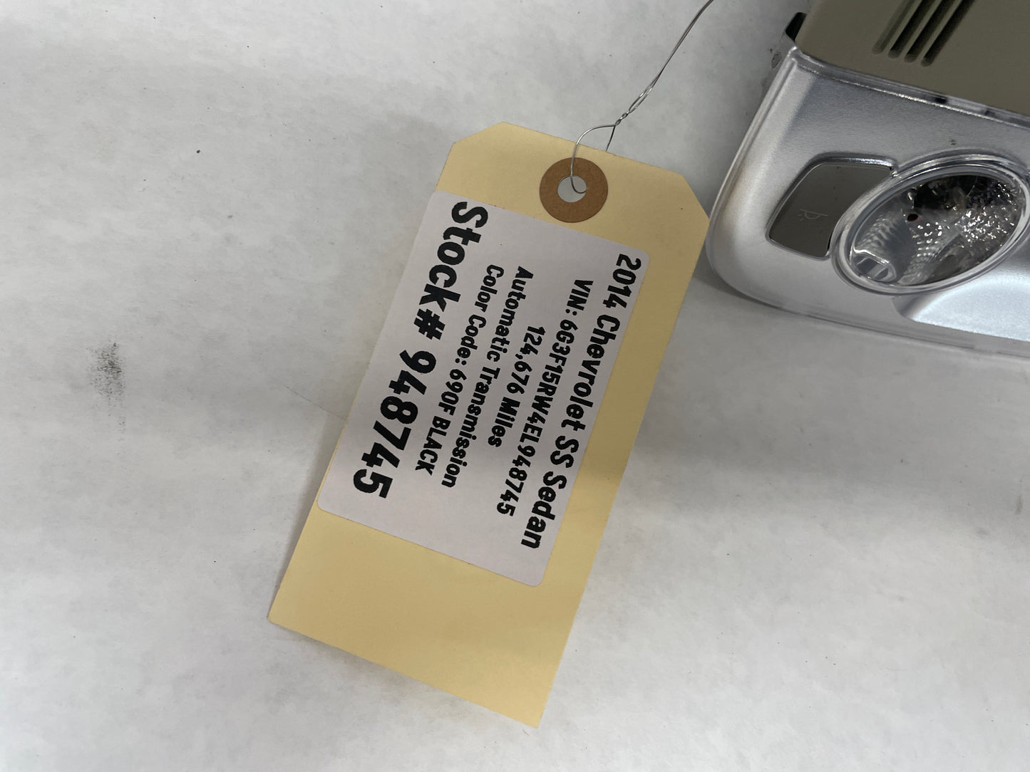 2014 Chevrolet SS Sedan Over Head Console Dome Map Light OEM