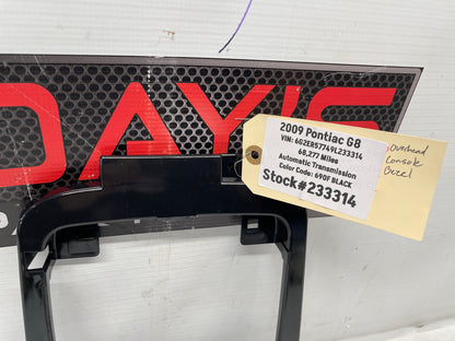 2009 Pontiac G8 GT Over Head Console Dome Light Frame Bracket Brace Bezel OEM - Day's Parts Yard