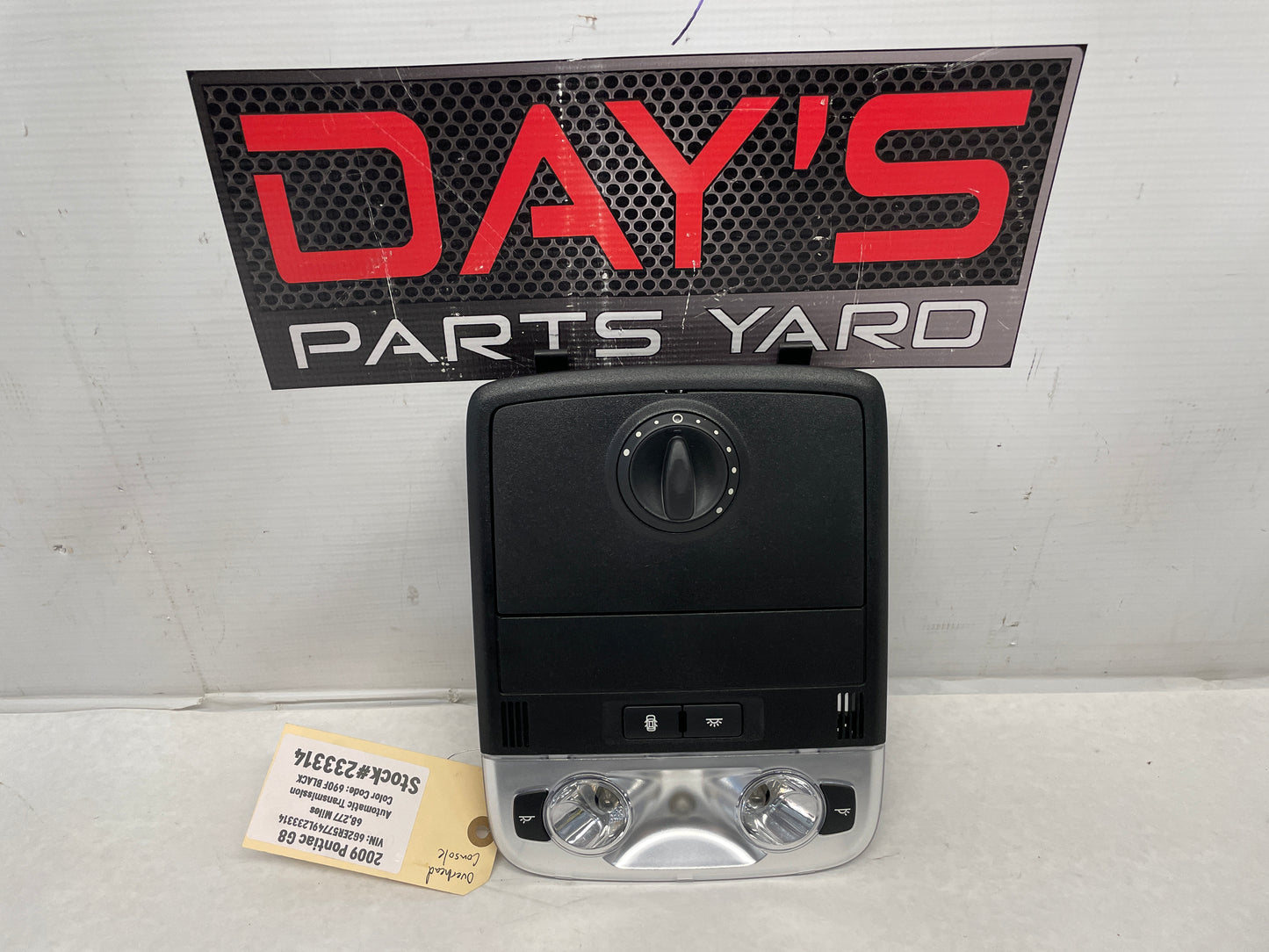 2009 Pontiac G8 Overhead Over Head Console Dome Light OEM - Day's Parts Yard