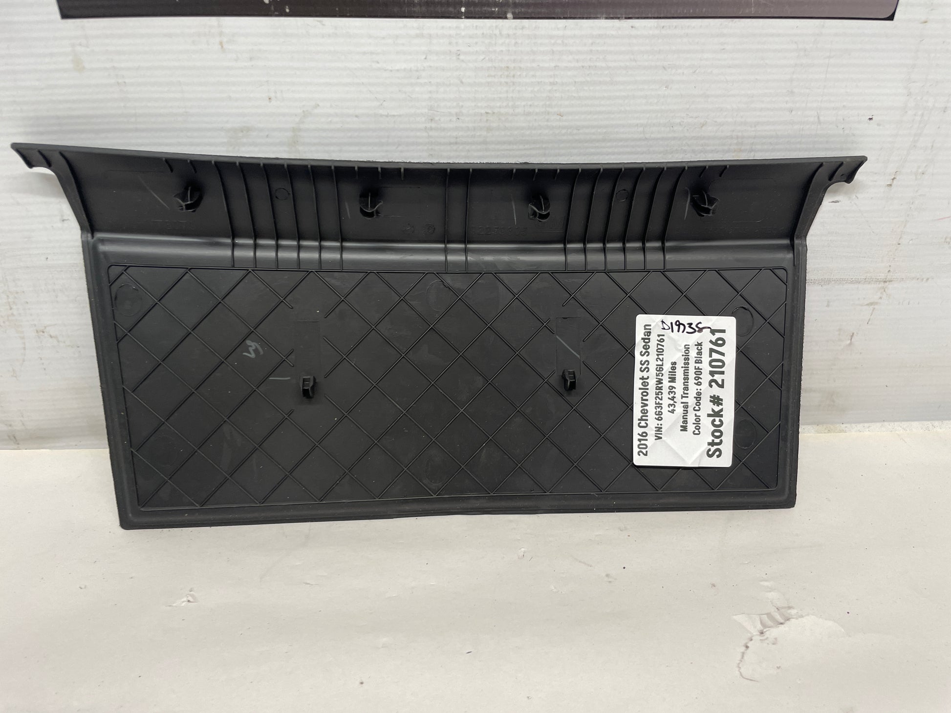 2016 Chevrolet SS Sedan Glove Box Rubber Mat OEM - Day's Parts Yard