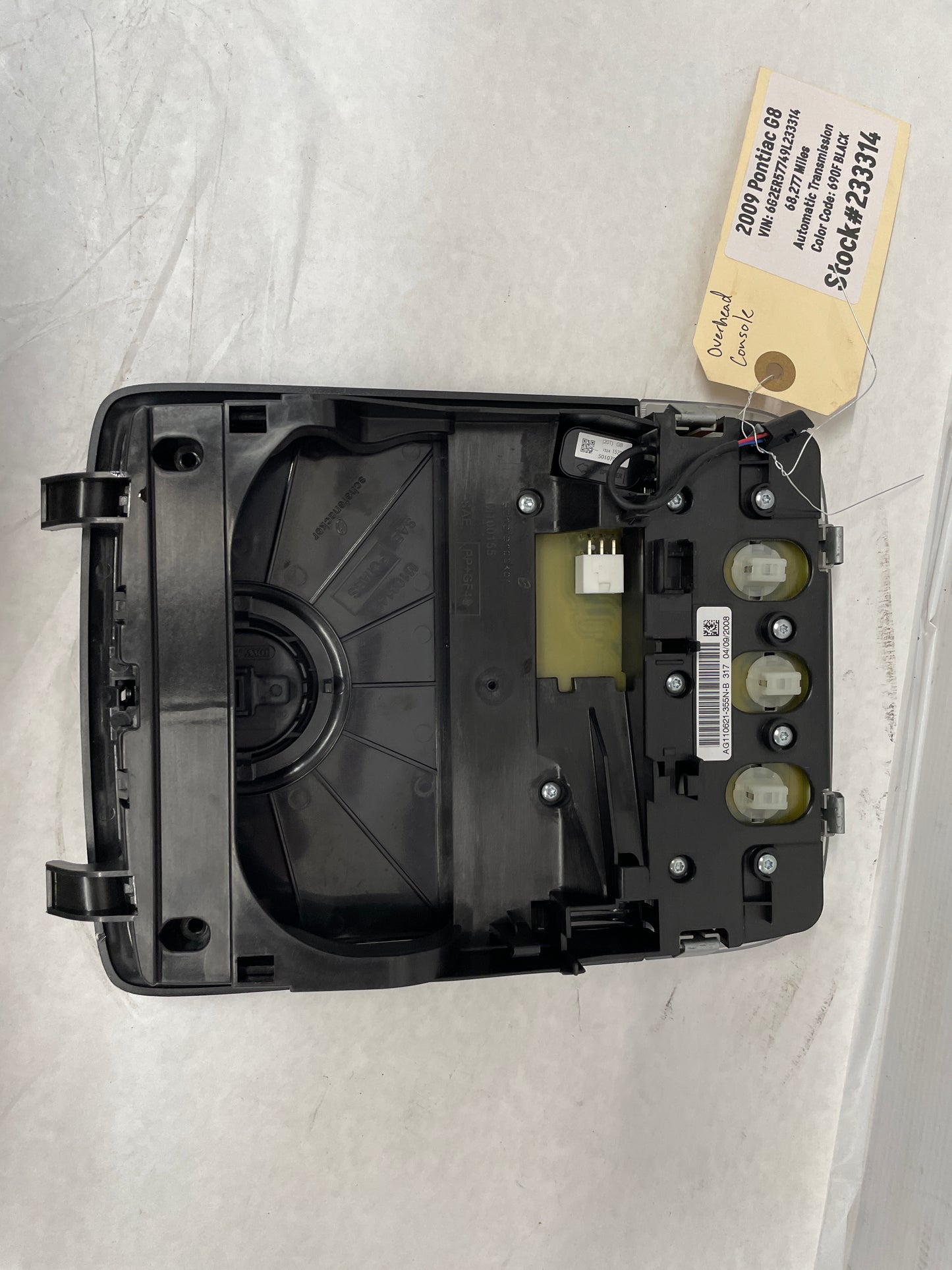 2009 Pontiac G8 Overhead Over Head Console Dome Light OEM - Day's Parts Yard