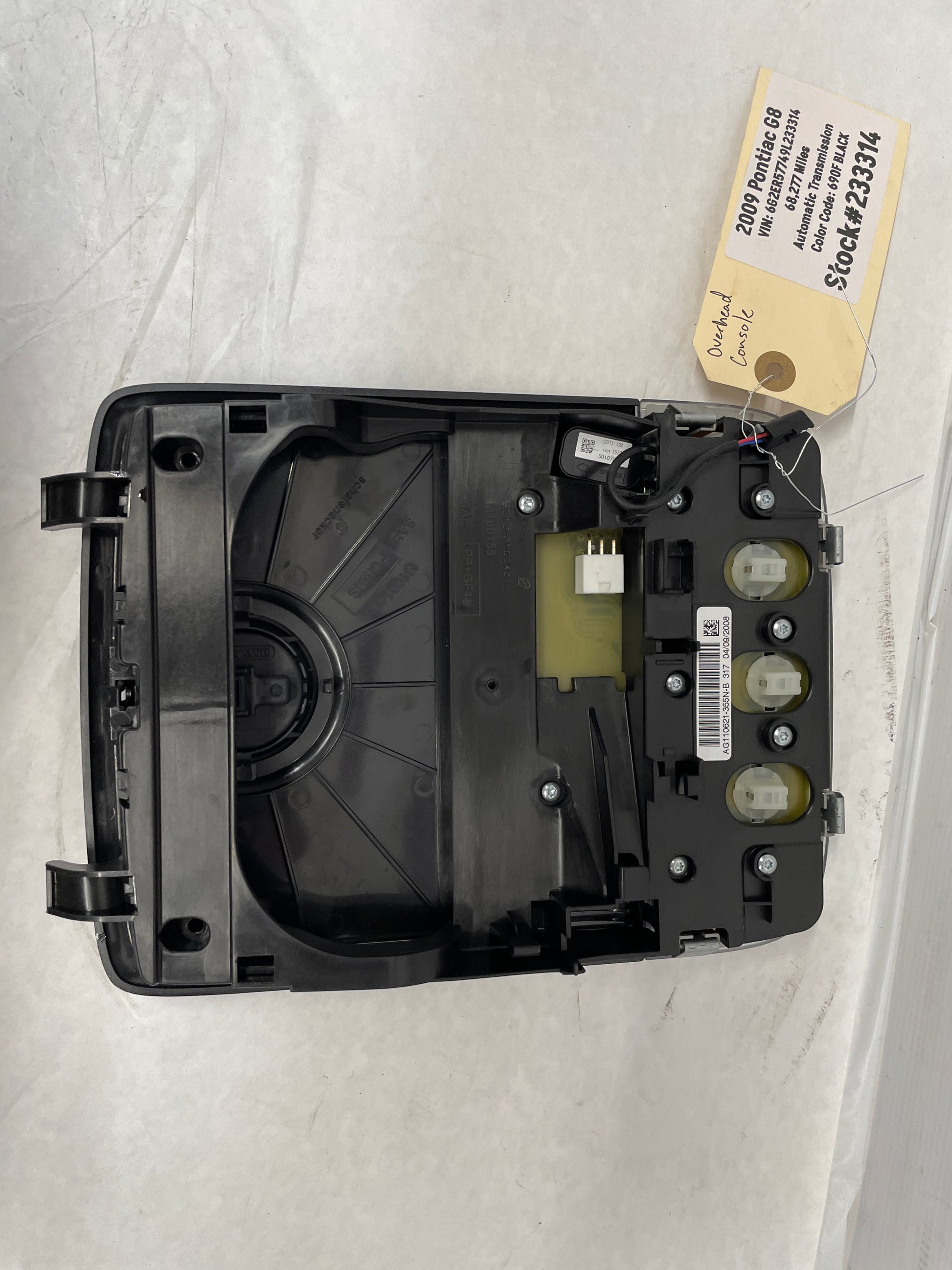 2009 Pontiac G8 Overhead Over Head Console Dome Light OEM - Day's Parts Yard