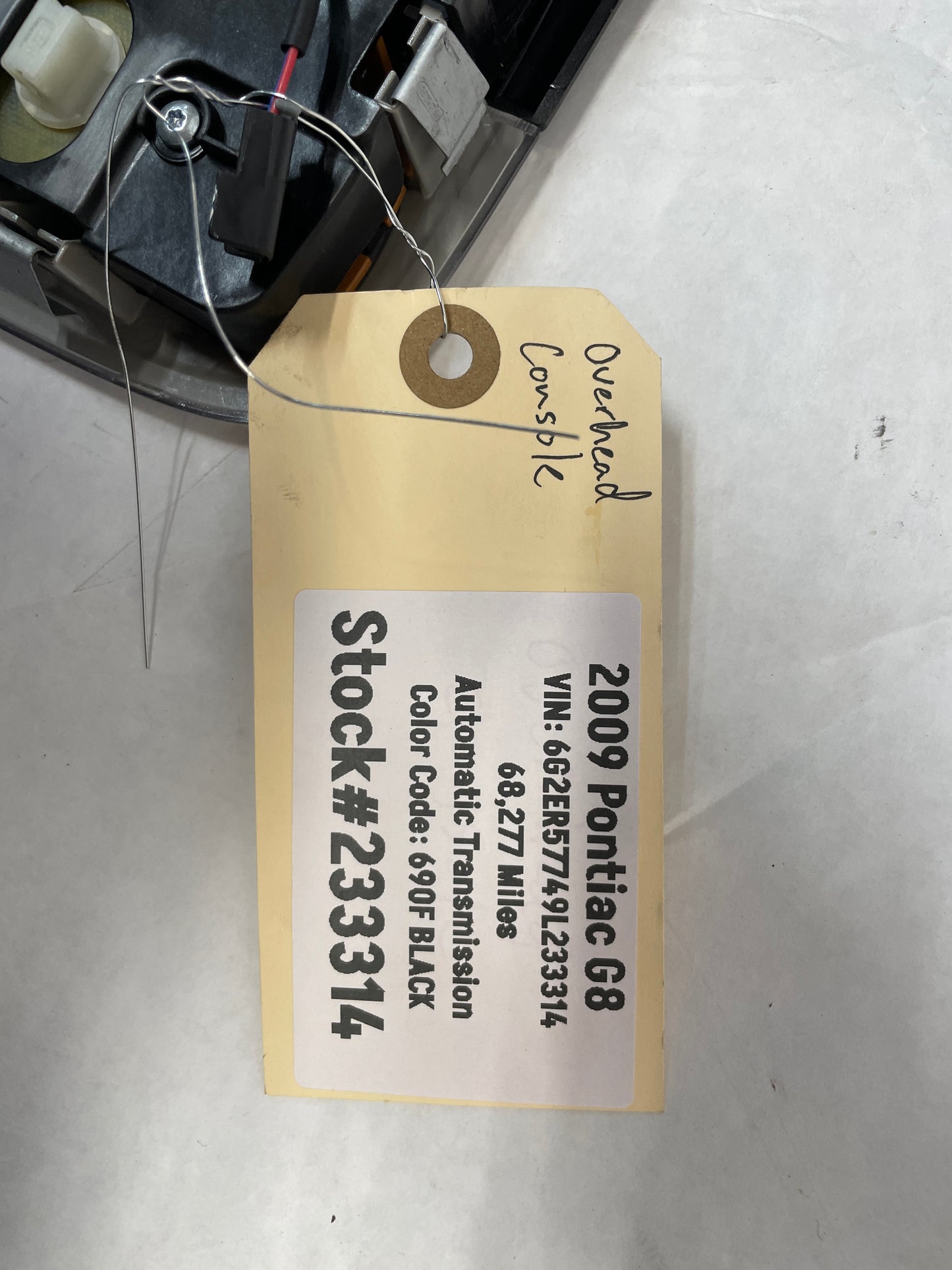 2009 Pontiac G8 Overhead Over Head Console Dome Light OEM - Day's Parts Yard