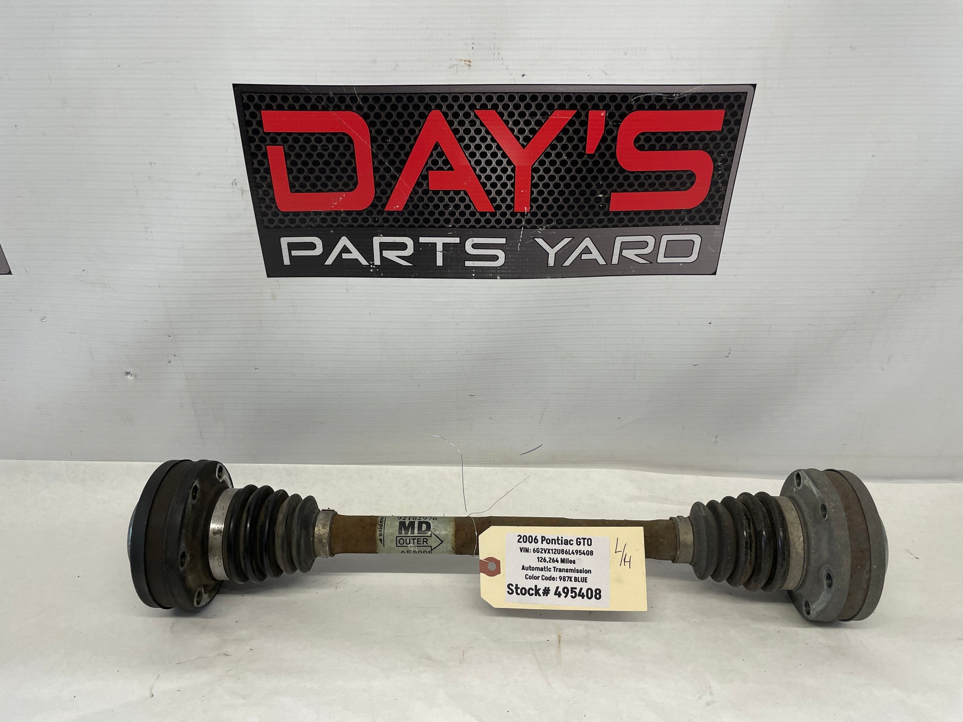 2006 Pontiac GTO LH Driver Rear CV Axle Half Shaft OEM - Day's Parts Yard