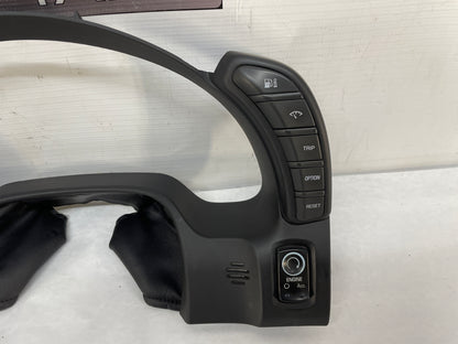 2008 Chevy C6 Corvette Gauge Cluster Speedometer Trim Bezel w/ DIC Control Switch OEM