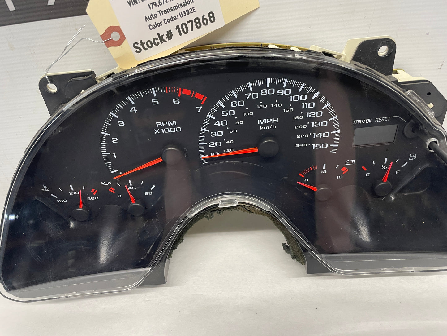 1999 Chevy Camaro Z28 Gauge Cluster Speedometer 179k OEM