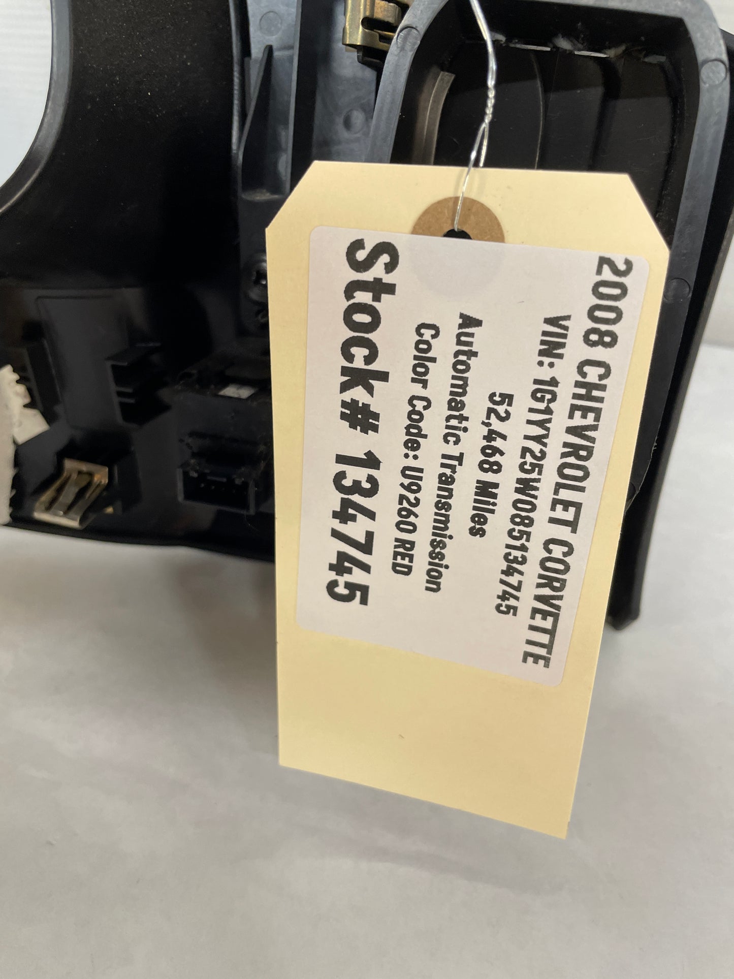 2008 Chevy C6 Corvette Gauge Cluster Speedometer Trim Bezel w/ DIC Control Switch OEM