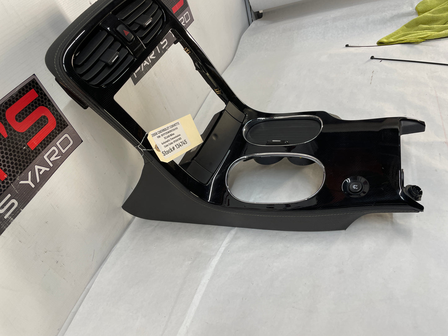 2008 Chevy C6 Corvette Carbon Radio Surround Bezel Center Dash Trim Panel OEM