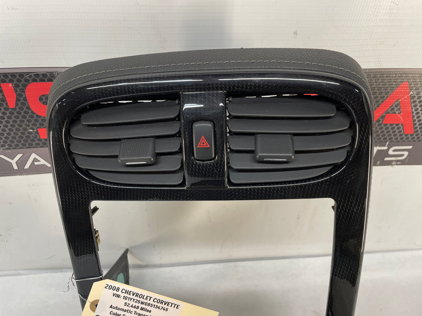 2008 Chevy C6 Corvette Carbon Radio Surround Bezel Center Dash Trim Panel OEM