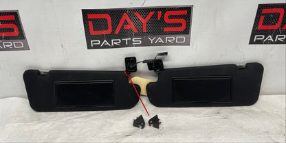 2006 Pontiac GTO RH & LH Sun Visors Shades Sunvisors w/ Clips OEM