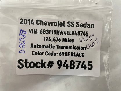 2014 Chevy SS Sedan Sunvisor Sun Visor Metal Roof Clip Hardware OEM